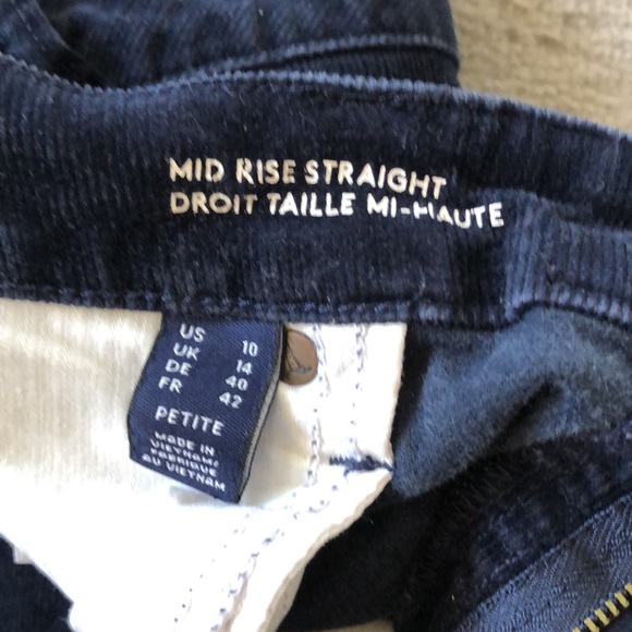 Lands’ End Navy Corduroy pants women’s size 10P - Picture 4 of 6